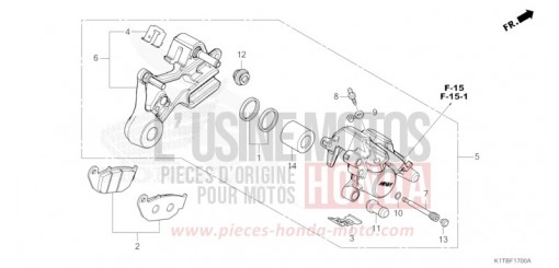 ETRIER DE FREIN ARRIERE CRF300LAS de 2025